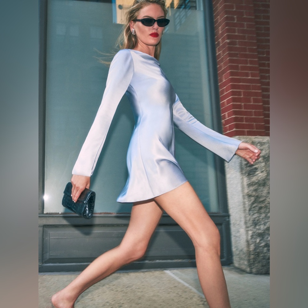 NWT Reformation Pike Satin Dress Lavender Sz S